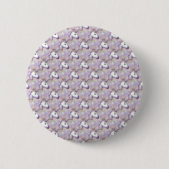 Hologramm unicorn emoji button (Vorderseite)