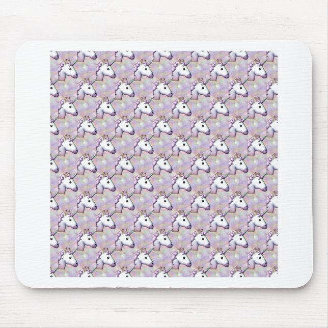 Hologramm unicorn emoji mousepad (Vorne)