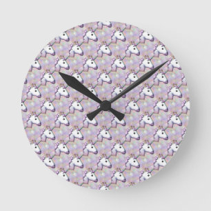 Hologramm unicorn emoji runde wanduhr