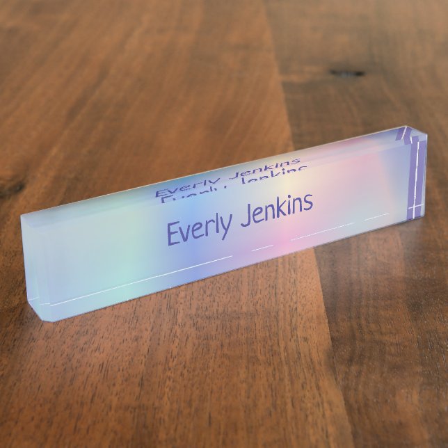 Hologrammstil Namensplakette (Seite)