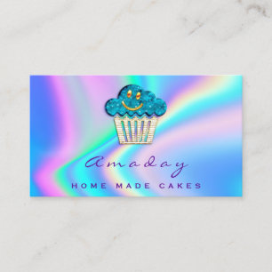 Holograph Bakery Zuhause Made Cakes Logo Muffin Aq Visitenkarte