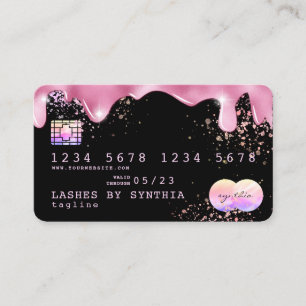 Holograph Foil Splash Kreditkarte modern mädchenha Visitenkarte