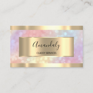 Holograph Gold Gerahmt Elegant Beruflich Moderne Visitenkarte