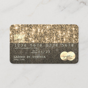 Holograph Gold Glitzer Modern Credit Card Visitenkarte