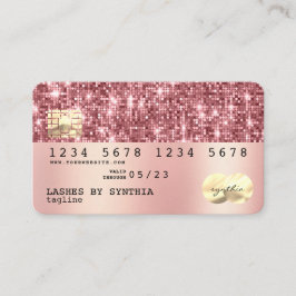 Holograph gold Glitzer Moderne Kreditkarte Visitenkarte