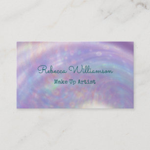Holograph Iridescent Lila Pastel Swirl Visitenkarte
