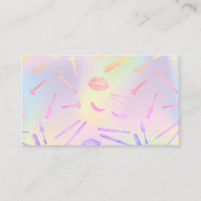 HOLOGRAPH Make-up artist lashes lips lipstick auge Visitenkarte (Vorderseite)