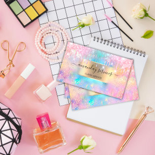 Holograph Makeup Boutique Shop Ocean Glitzer Tropf Visitenkarte