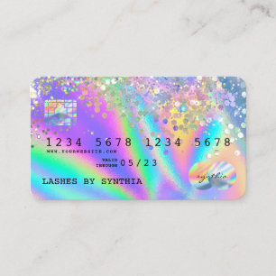 Holograph Modern Credit Card Style Add Logo Visitenkarte