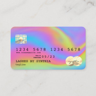 Holograph Modern Credit Card Style Add Logo Visitenkarte