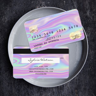 Holograph Modern Credit Card Style Add Logo Visitenkarte