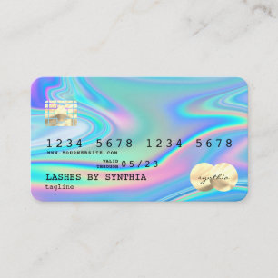 Holograph Modern Credit Card Style Add Logo Visitenkarte