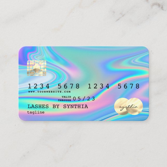 Holograph Modern Credit Card Style Add Logo Visitenkarte