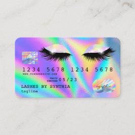 Holograph Modern Eyes Lashes Kreditkarte Visitenkarte
