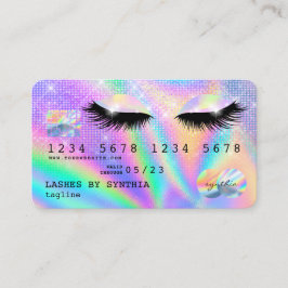 Holograph Modern Eyes Lashes Kreditkarte Visitenkarte