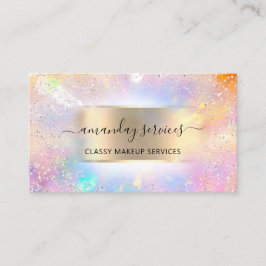 Holograph Shop Logo Makeup Artist QR Code Visitenkarte