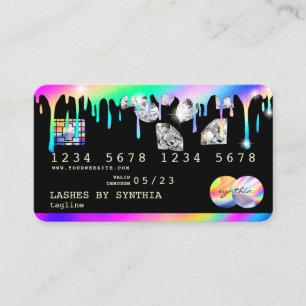 Holograph Tropfens Diamonds Modern Credit Card Visitenkarte