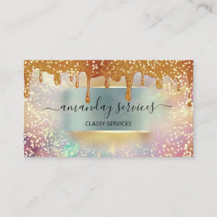 Holograph Tropfens Minze Makeup Lashes Visitenkarte