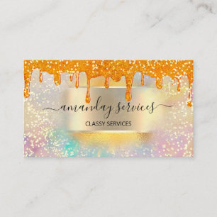 Holograph Tropfens Minze Makeup Lashes Visitenkarte