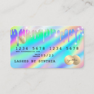Holograph Tropfens Modern Credit Card Style Visitenkarte