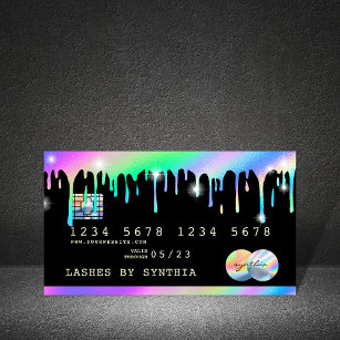 Holograph Tropfens Moderne Kreditkarte Visitenkarte