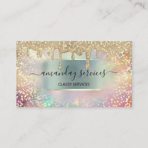 Holograph Tropfens Rose Makeup Lashes Visitenkarte