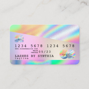 Holograph Unicorn Drilling Credit Card Visitenkarte