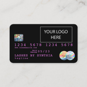 Holograph Unicorn Drip Credit Card Fügen Sie Ihr L Visitenkarte