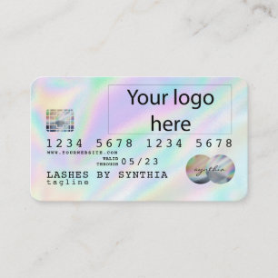Holograph Unicorn Drip Credit Card Fügen Sie Ihr L Visitenkarte