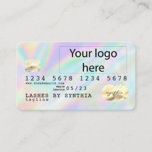 Holograph Unicorn Drip Credit Card Fügen Sie Ihr L Visitenkarte