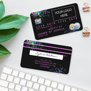 Holograph Unicorn Dripp Credit Card add your logo Visitenkarte