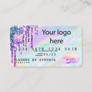 Holograph Unicorn Dripp Credit Card Ihr Logo hinzu Visitenkarte