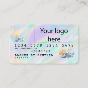 Holograph Unicorn Dripp Credit Card Ihr Logo hinzu Visitenkarte