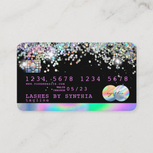 Holograph Unicorn Kreditkarte Fügen Sie Ihr Logo h Visitenkarte