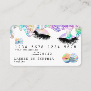 Holograph Unicorn Modern Credit Card Lashes Visitenkarte