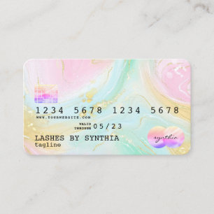 Holograph Unicorn Modern Credit Card Style Logo Visitenkarte