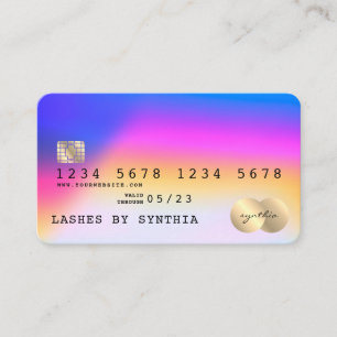 Holograph Unicorn Modern Credit Card Style Visitenkarte