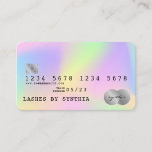 Holograph Unicorn Modern Credit Card Style Visitenkarte