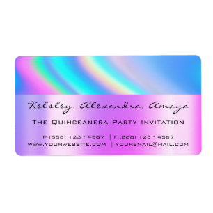 Holograph Unicorn Pink Brautparty Sweet 16.