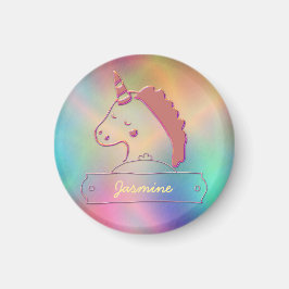 Holographic 3D Unicorn-Individuelle Name Magnet