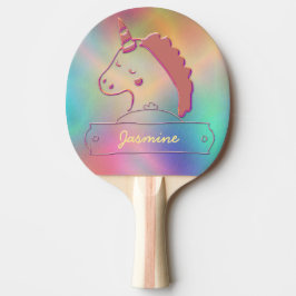 Holographic 3D Unicorn-Individuelle Name Tischtennis Schläger