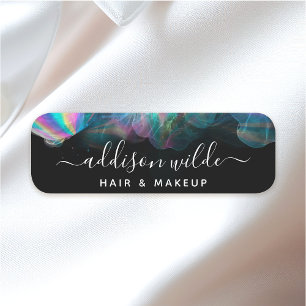 Holographic Alcohol Ink Business Namensschild