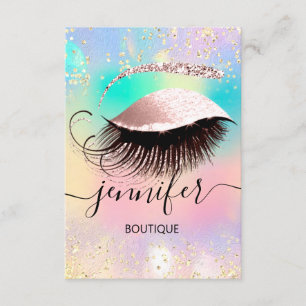 Holographic Beruflich Eyelash Confetti Makeup Einladung