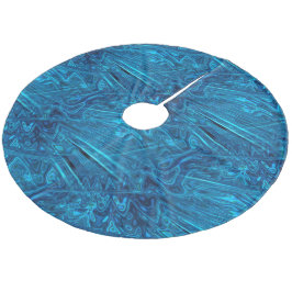 Holographic Blue Fraktal IMITATS Paua Abalone Musc Fleece Weihnachtsbaumdecke