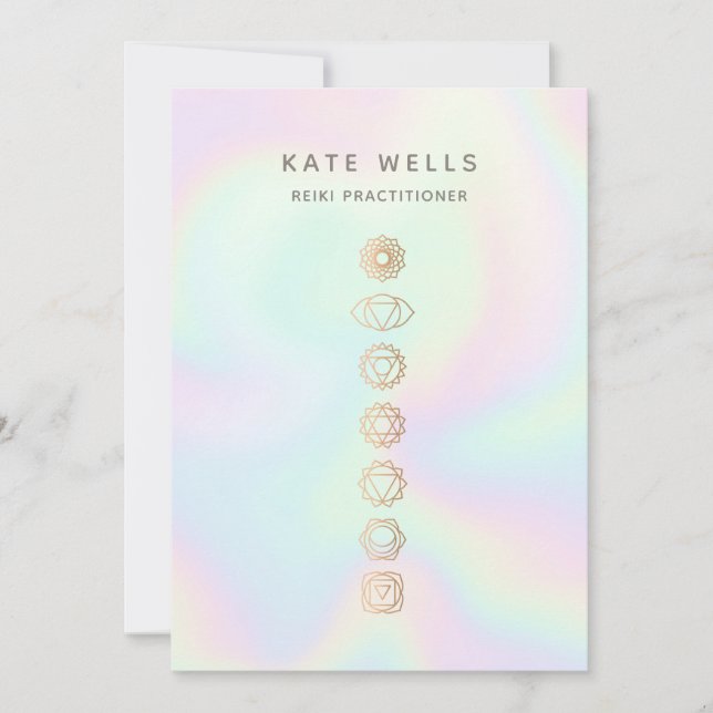 Holographic Chakras Reiki Practitioner Einladung (Vorderseite)