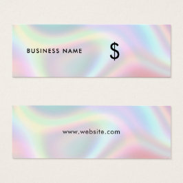 Holographic Chic Modern Minimal Simple Price Tag