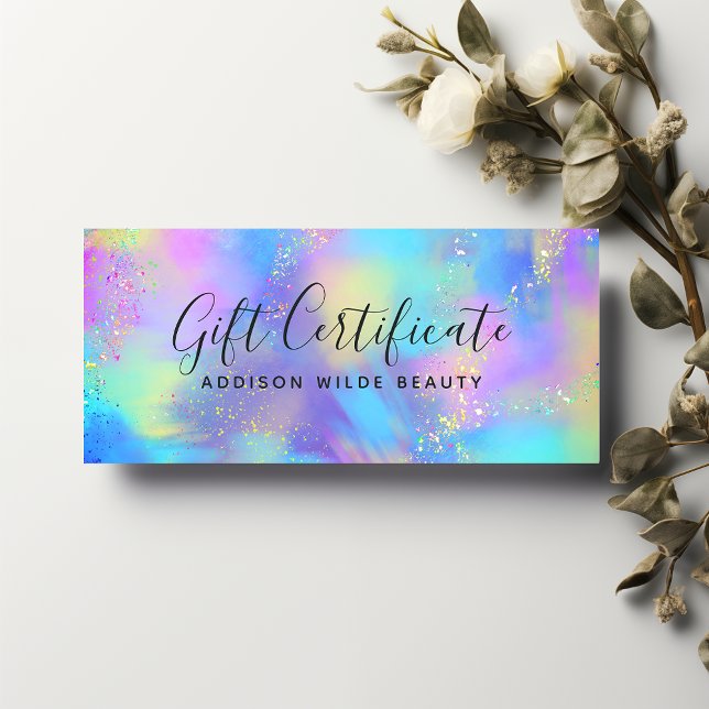 Holographic Chic Opal Iridescent Gift Certificate (Von Creator hochgeladen)