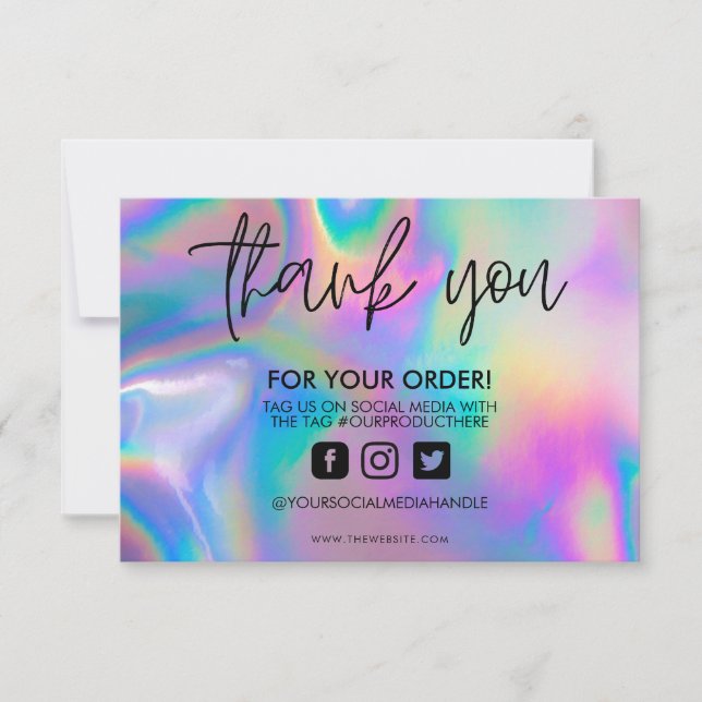 Holographic Color Shift Vielen Dank, dass Sie Medi (Vorderseite)