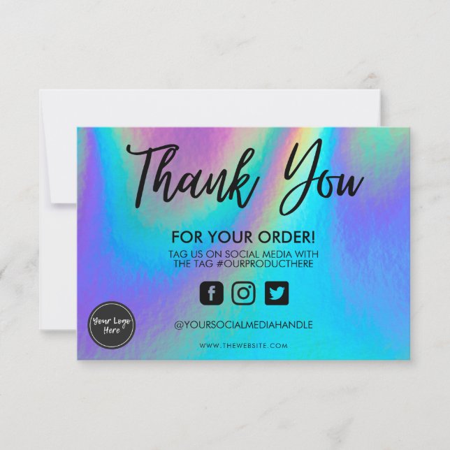 Holographic Color Shift Vielen Dank, dass Sie Medi (Vorderseite)