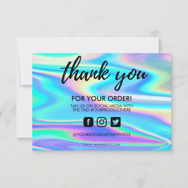 Holographic Color Shift Vielen Dank, dass Sie Medi (Vorderseite)